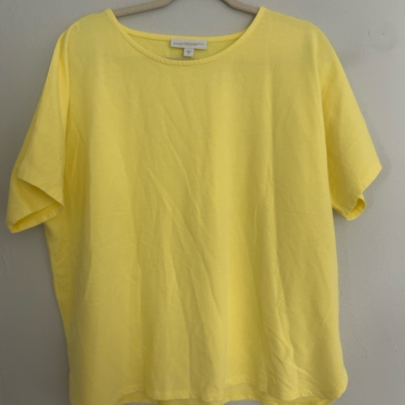 J. Jill Yellow Short Sleeve Tee - Picture 1 of 3